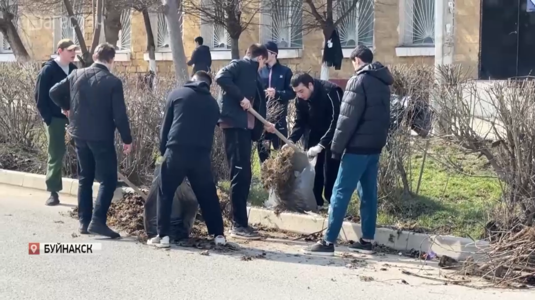 Общегородской субботник прошел в Буйнакске