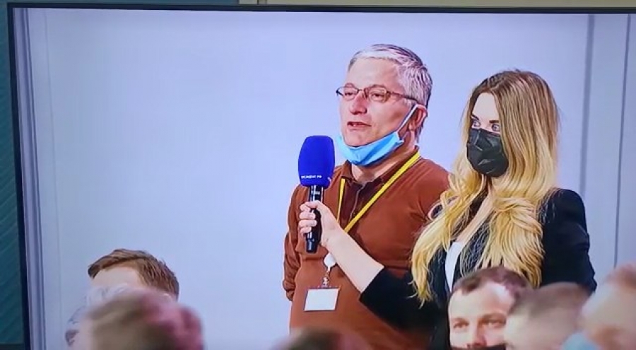 В ходе пресс-конференции свой вопрос Главе государства задал  дагестанский журналист Магомед Магомедов