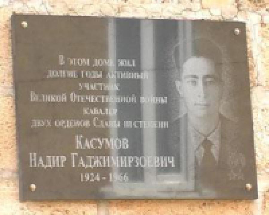 Память еще об одном ветеране увековечена в Дербенте