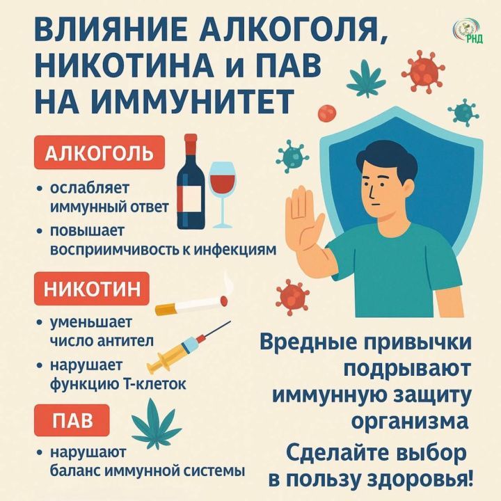 Как вредные привычки ослабляют иммунитет? Рассказывают врачи Республиканского наркологического диспансера